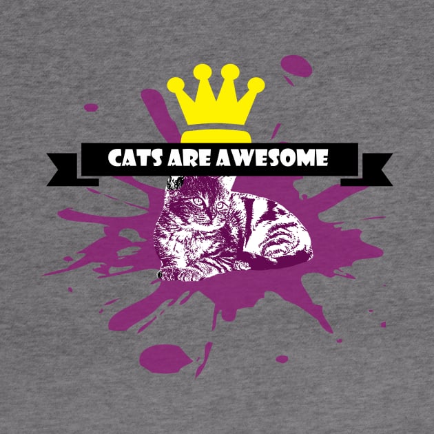 cats are awesome T-Shirt by h000